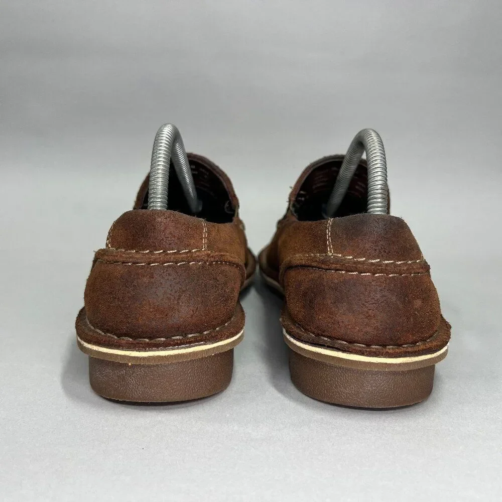Clarks Men's Size 8.5 Terriers Brown Suede Leather‎ Loafers
